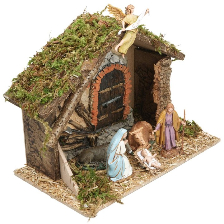 Cabaña con fondo de yeso completa con estatuas Landi cm