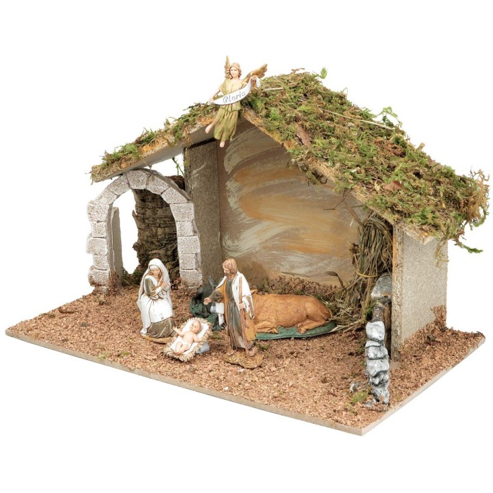 Hut with arched doorway complete with Landi Cost. 