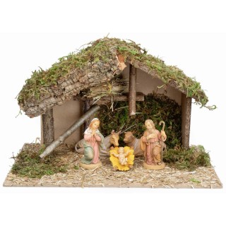 Cabin with central platform complete with Lux statues cm