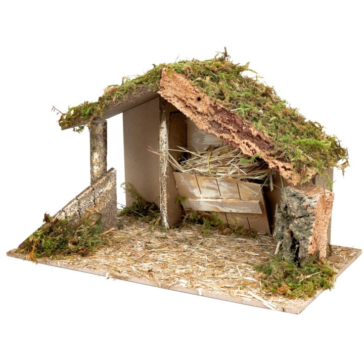 Cabaña con pesebre cm 40x23x24 h