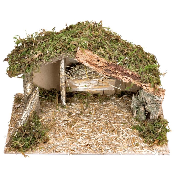 Cabaña con pesebre cm 40x23x24 h