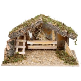 Stable with manger and side ladder cm 40x23x23 h