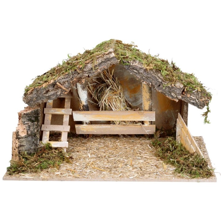 Capanna con mangiatoia e scala laterale cm 40x23x23 h