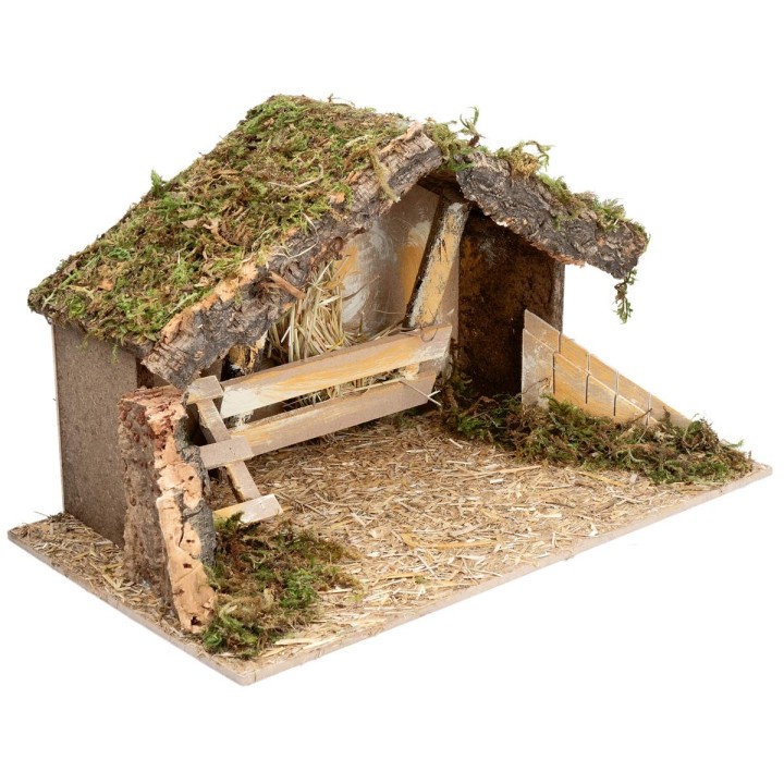 Stable with manger and side ladder cm 40x23x23 h