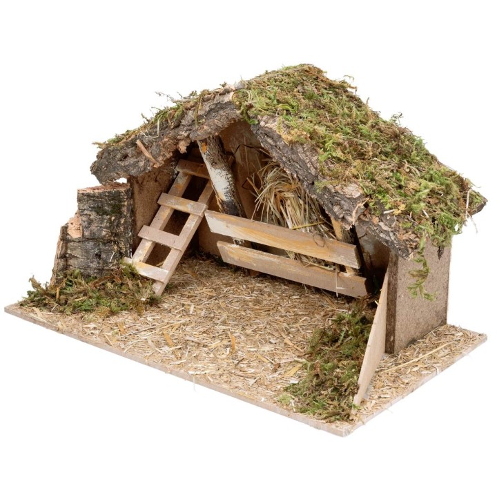 Capanna con mangiatoia e scala laterale cm 40x23x23 h