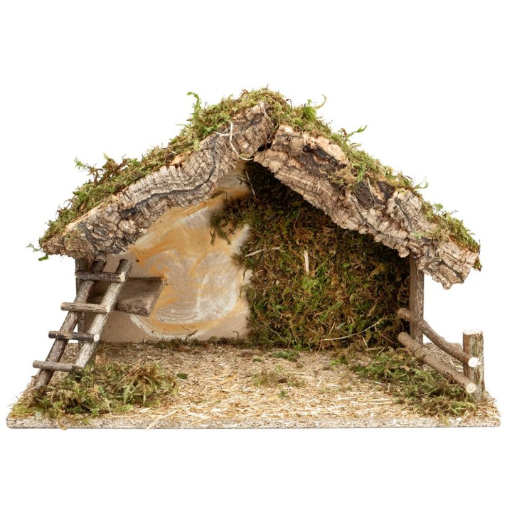 Cabaña con escalera de 50x28x32 cm h