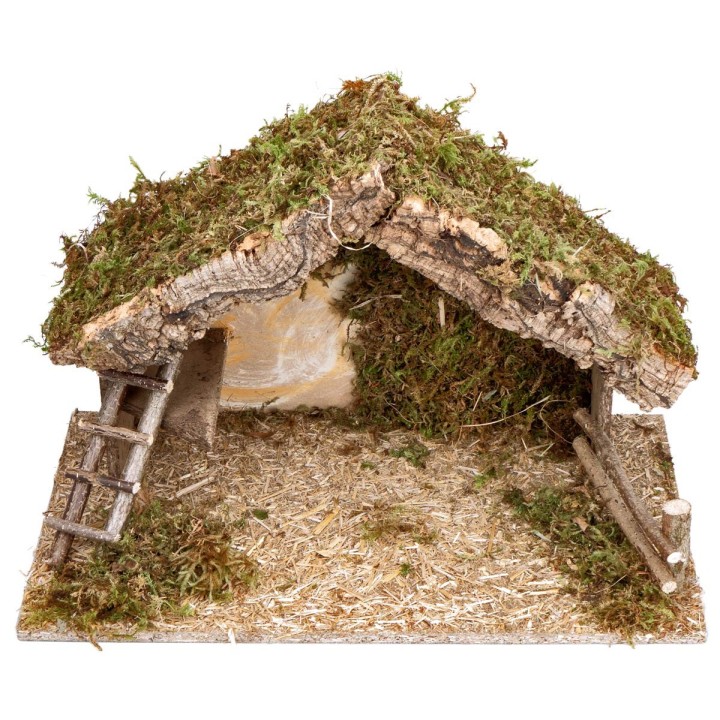 Hut with ladder cm 50x28x32 h