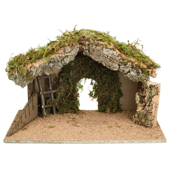 Hut with sloping roof and large central opening cm 50x29x31 h