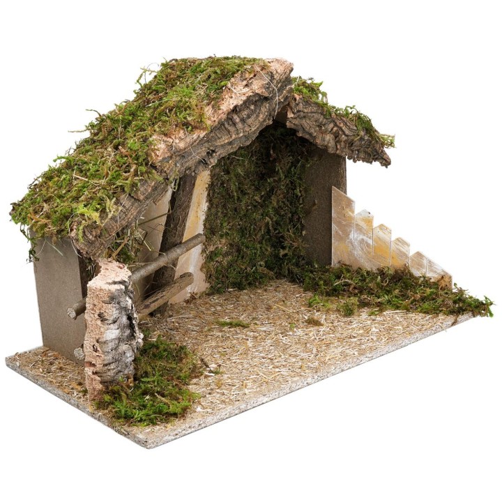 Cabaña con valla de 50x29x32 cm de altura