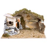 Capanna con struttura in resina cm 40x23x23,5 h