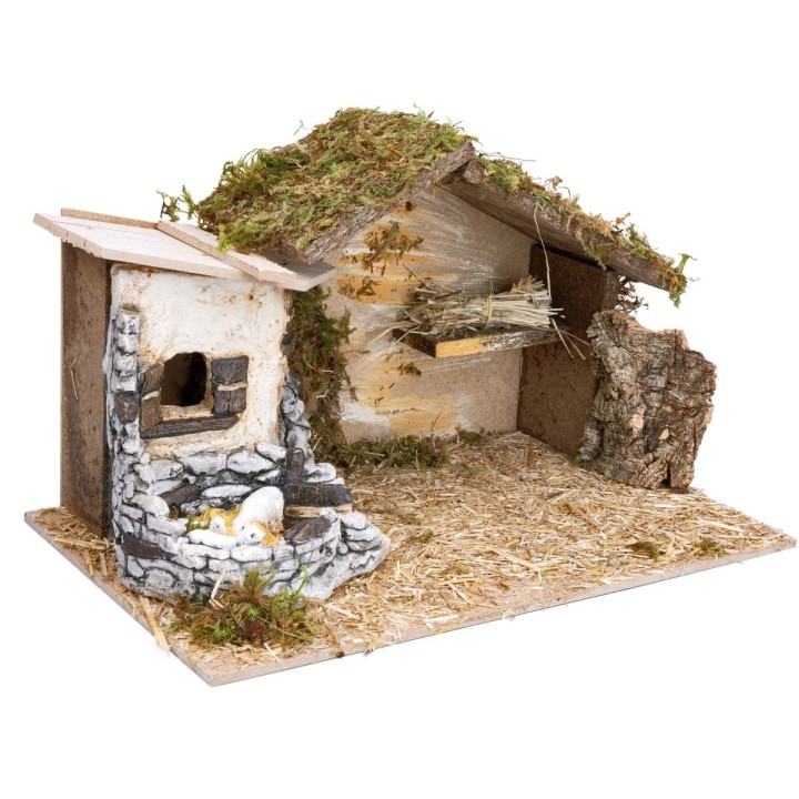 Cabaña con estructura de resina de 40x23x23,5 cm h