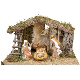Cabaña con ranura central completa de natividad Euromarchi cm
