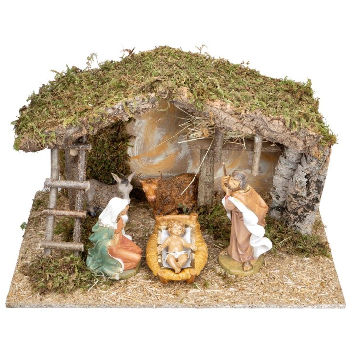 Hut with central slot complete with Euromarchi nativity