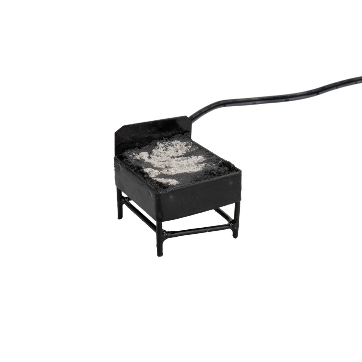 Brazier with ash low voltage 3.5 Volt cm 3.5x3x3.4 h