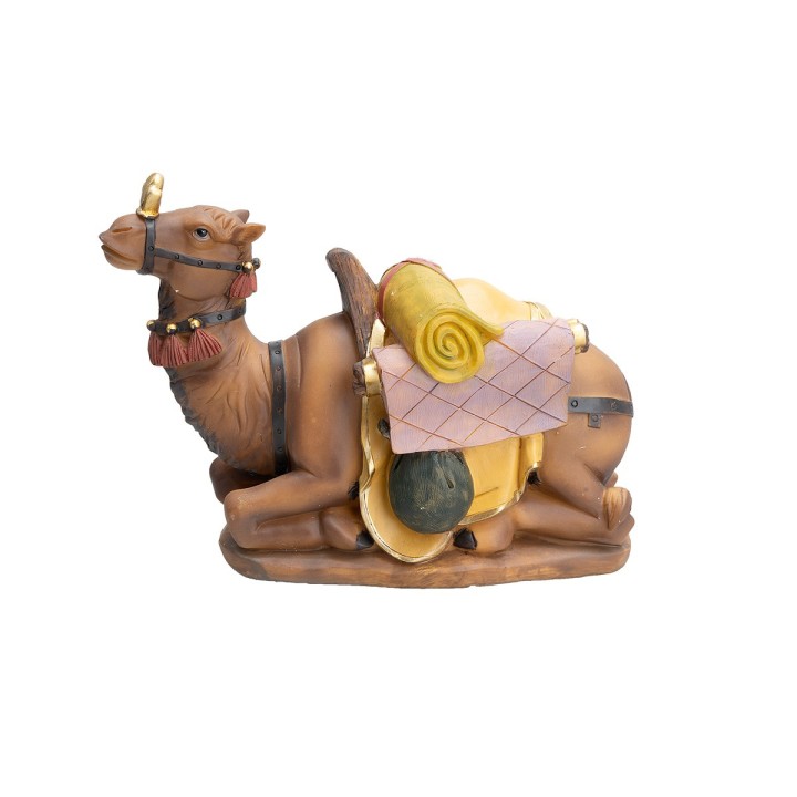 Seated dromedary 16 cm in resin