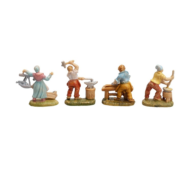 Set 4 mestieri serie 4 cm Euromarchi