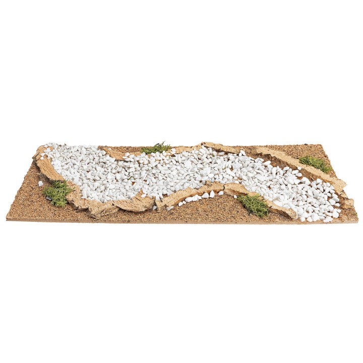 Modular dirt road with double curve cm 13x33x1 h
