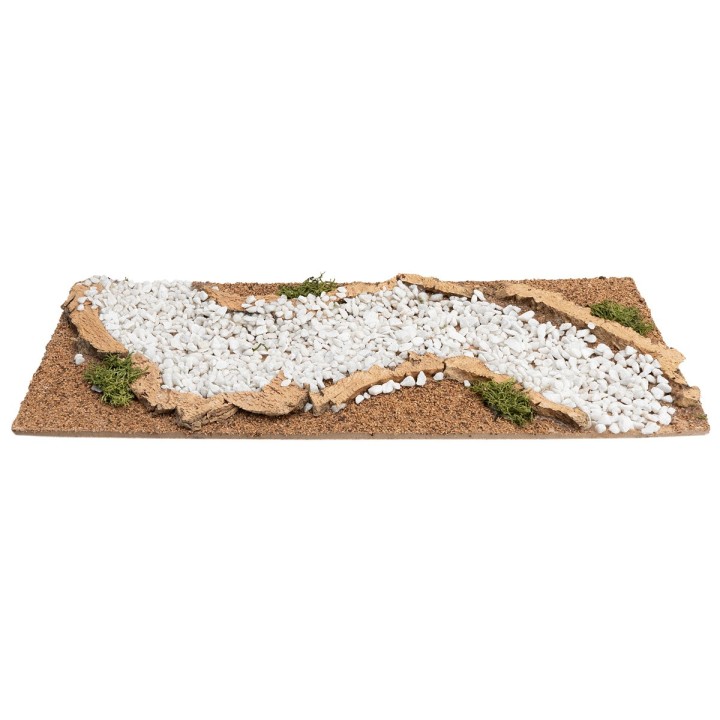 Modular dirt road with double curve cm 13x33x1 h
