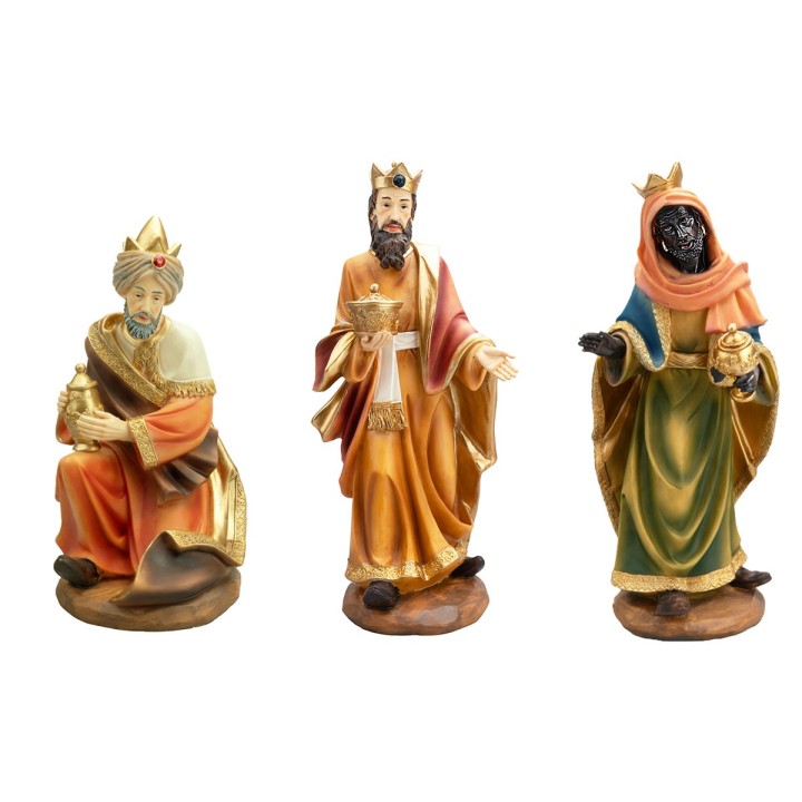 Set Tres Reyes Magos en resina serie 40 cm