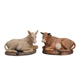Ox and donkey Euromarchi series 16 cm in Lux