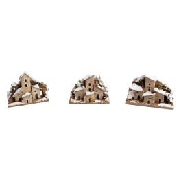 Set of 4 snow-covered houses for creche 10x6x7.5 h