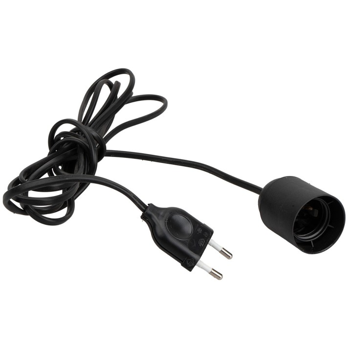Portalámpara E27 completo con cable y enchufe