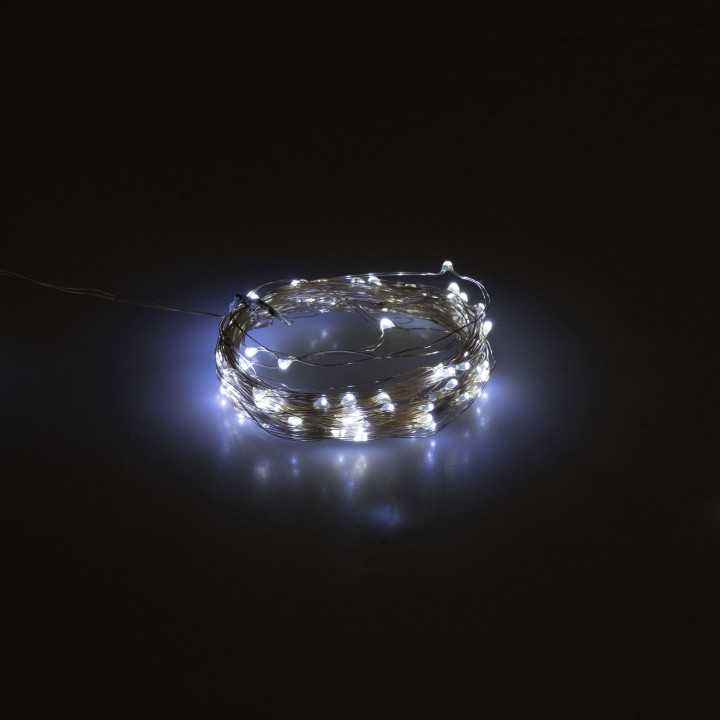 20 Micro led blu con portapile