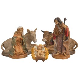 Natività 5 soggetti serie Euromarchi 16 cm in Lux