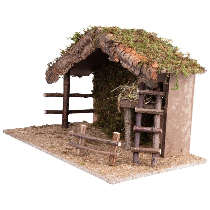 Capanna con staccionate e pianale rialzato cm 60x34,5x36,5 h