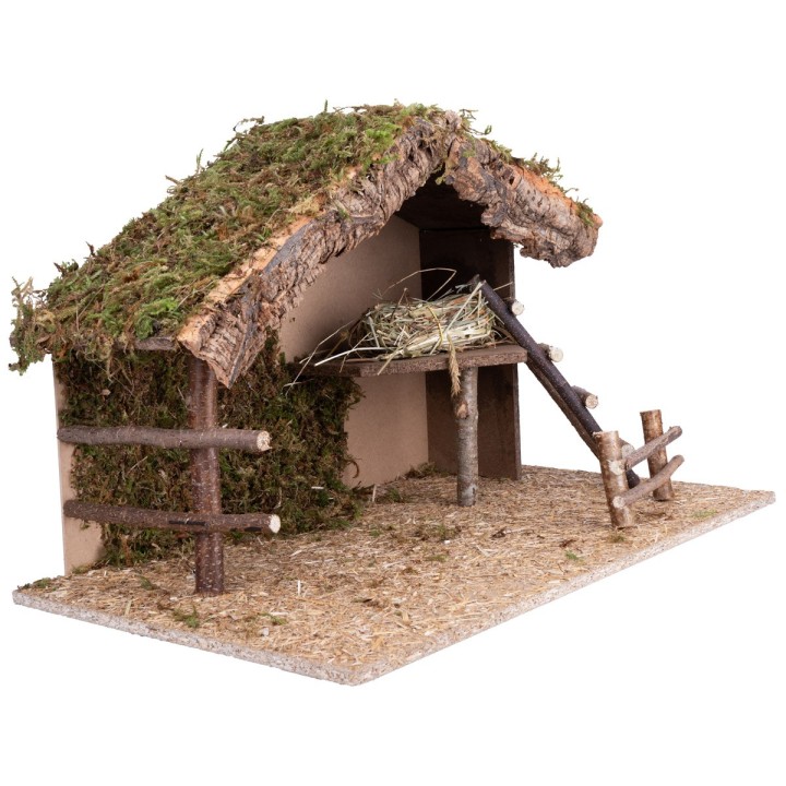 Hut with fences and raised platform cm 60x34.5x36.5 h
