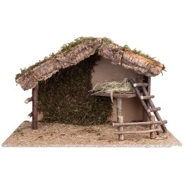 Hut with fences and raised platform cm 60x34.5x36.5 h