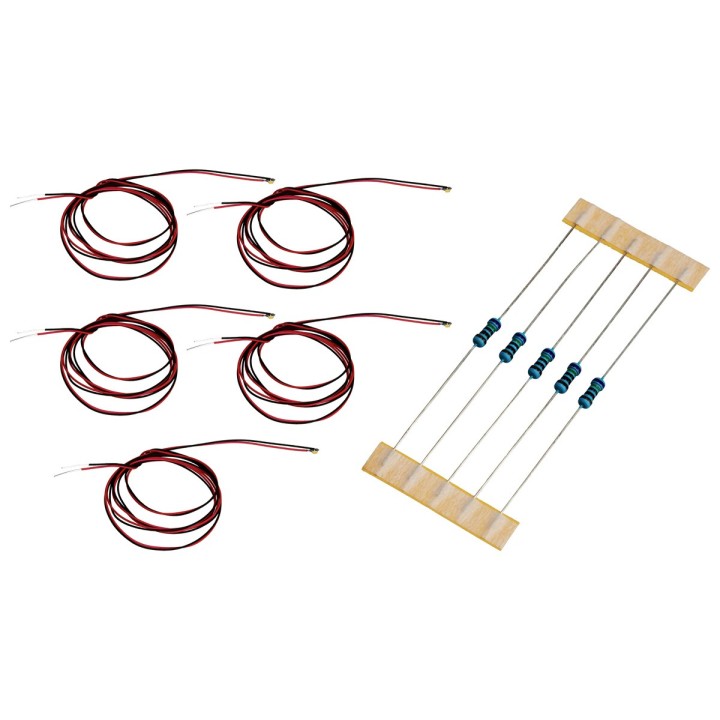 Set 5 LED SMD 0402 luz blanco cálido 1x0,5x0,3 mm