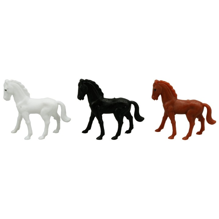 Conjunto de 3 caballos 4 cm