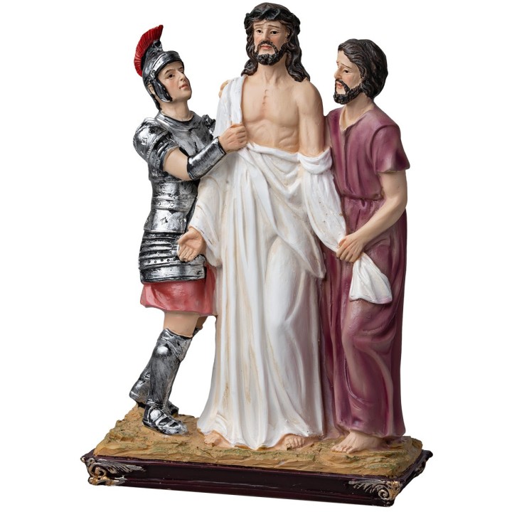 Resin statues 15 stations Via Crucis 20 cm
