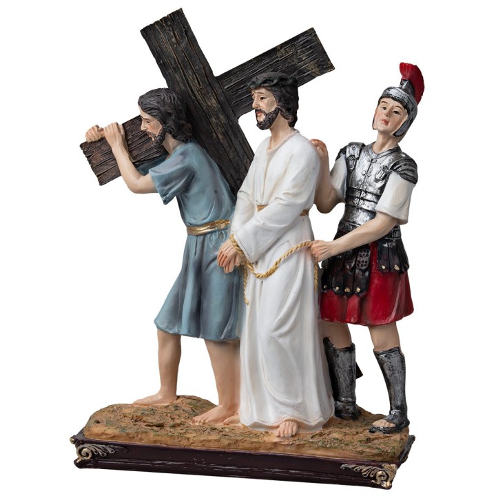 Estatuas en resina 15 estaciones Via Crucis 20 cm