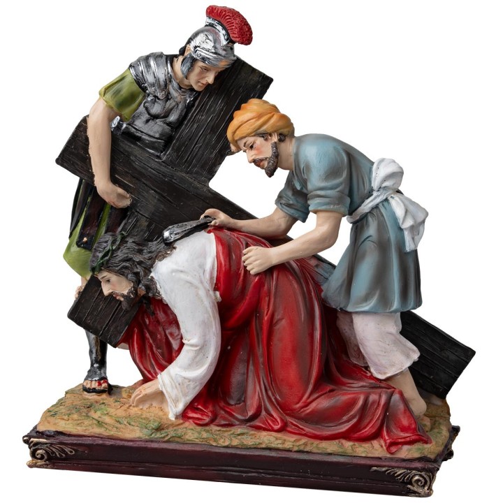 Estatuas en resina 15 estaciones Via Crucis 20 cm
