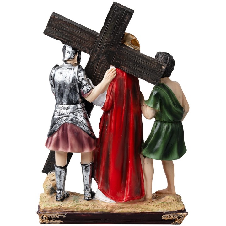 Statue in resina 15 stazioni Via Crucis 20 cm