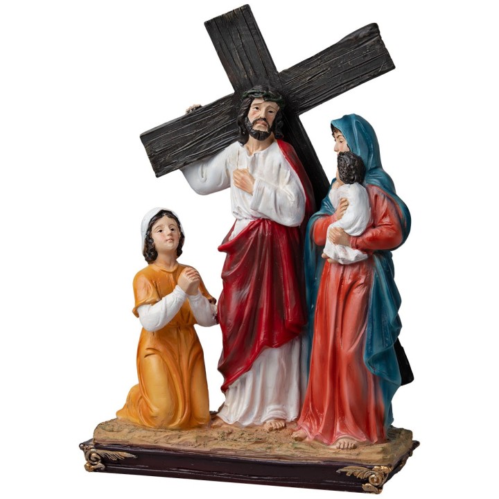 Estatuas en resina 15 estaciones Via Crucis 20 cm