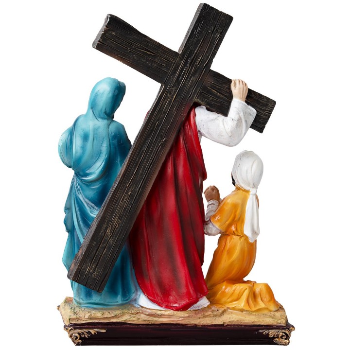 Estatuas en resina 15 estaciones Via Crucis 20 cm