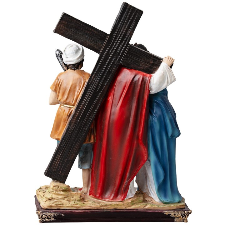 Resin statues 15 stations Via Crucis 20 cm