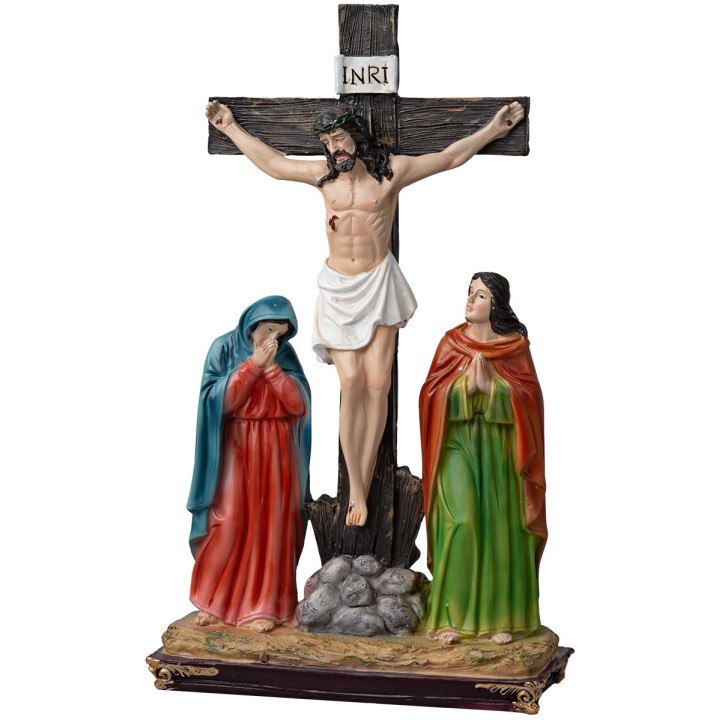 Resin statues 15 stations Via Crucis 20 cm
