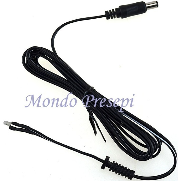 Led fuoco giallo Ø 3 mm con spinotto
