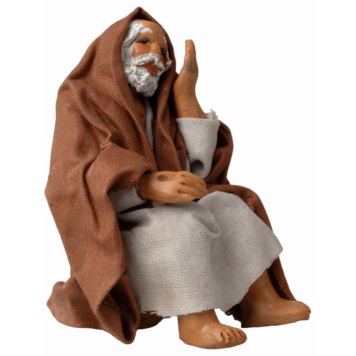 Pastor sentado que descansa serie 12 cm