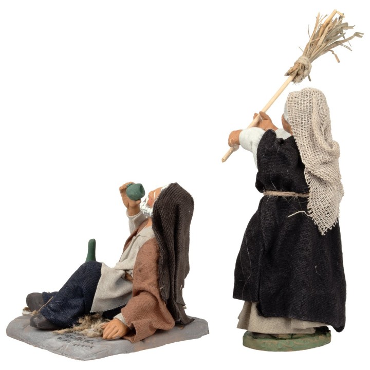 Set donna che picchia marito serie 12 cm