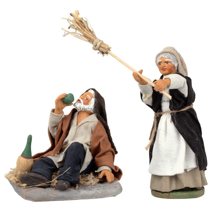 Set donna che picchia marito serie 10 cm