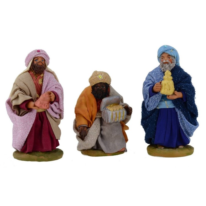 Set of 3 Wise Men 10 cm dressed in fabric