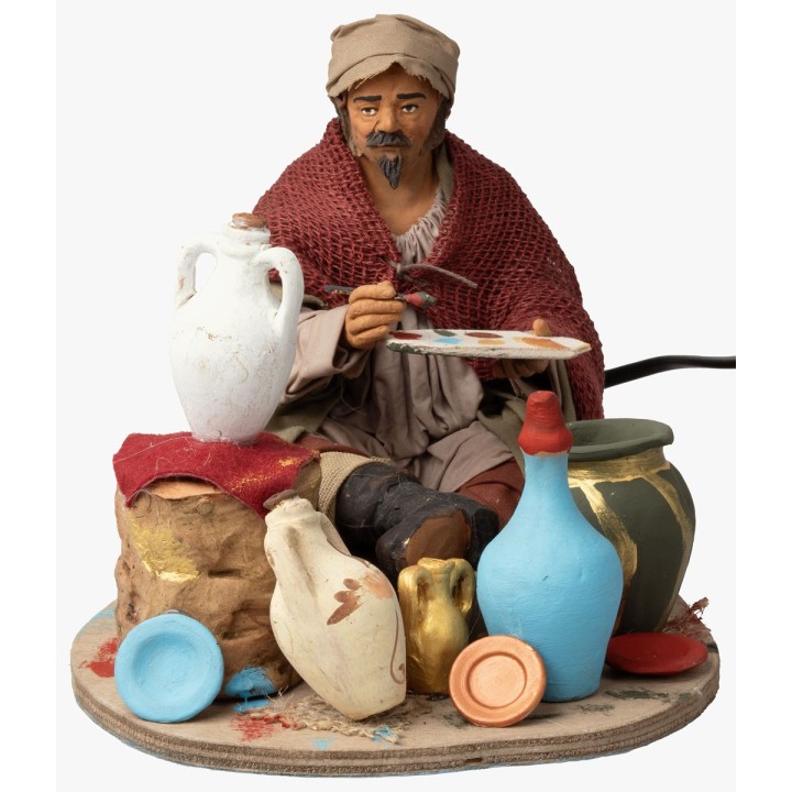 Seated painter in motion 30 cm series