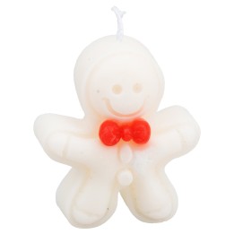 Candela omino pan di zenzero profumata in cera di soia 7 cm.