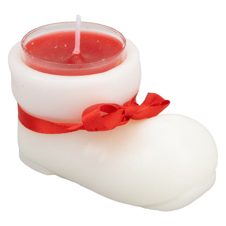 Vela bota de Papá Noel perfumada en cera de soja 4,5 cm.