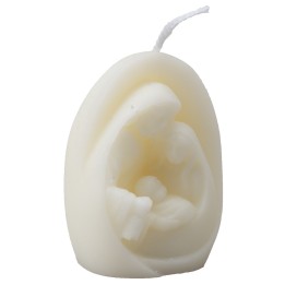 Scented Holy Family Candle in soy wax 6.5 cm